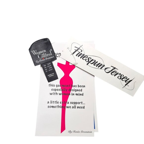 Women With Control Finespun Jersey Tummy Control Black Midi Dress 2XP NWT - Picture 3 of 7